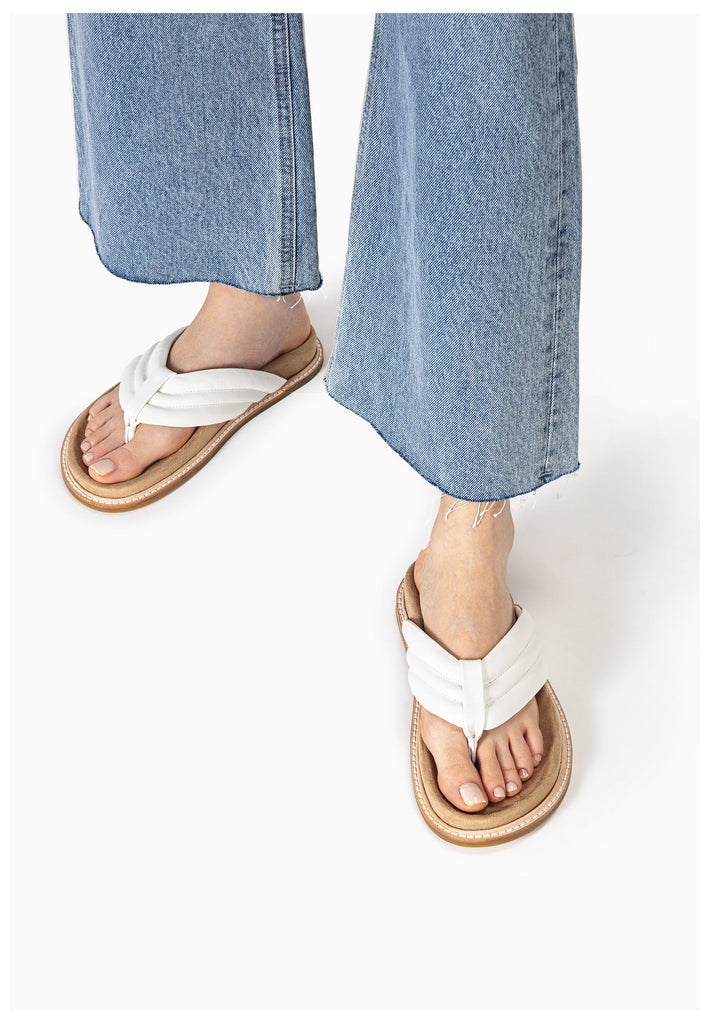 Inuovo Pantoletten Leder Weiß