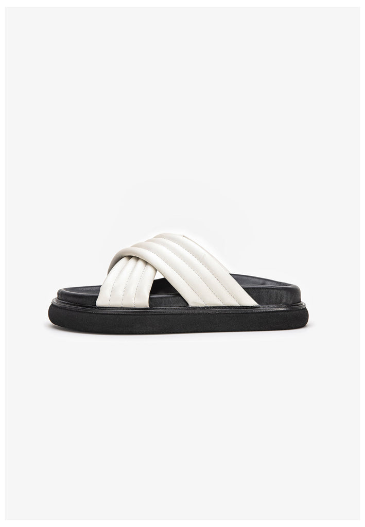 Inuovo Pantoletten Leder Weiß