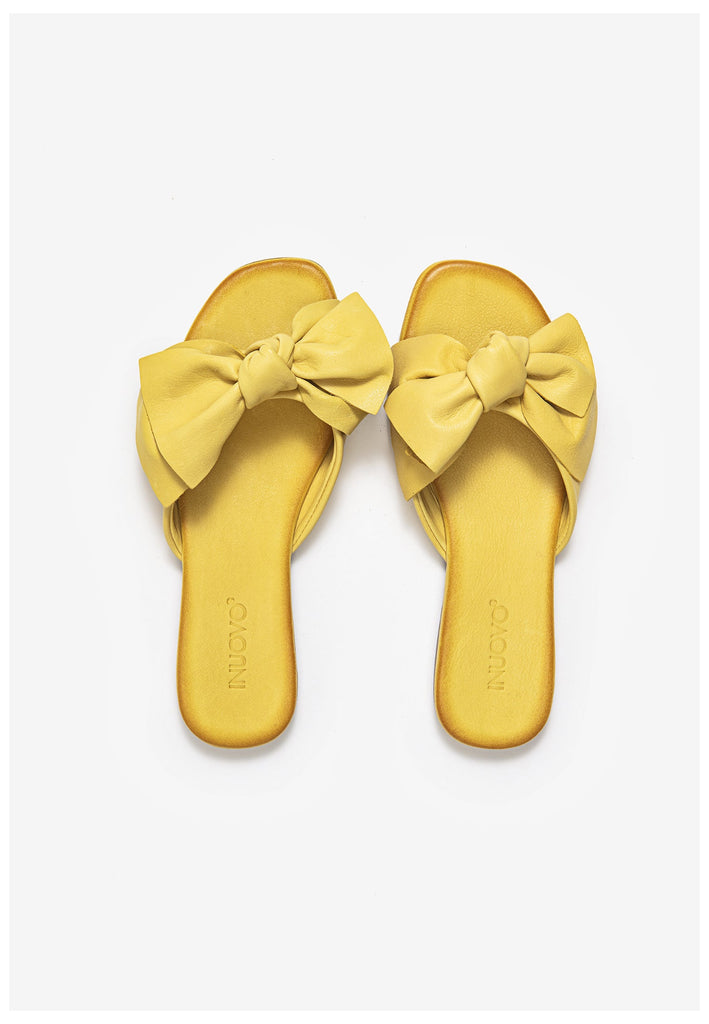 Inuovo Pantoletten Leder Yellow
