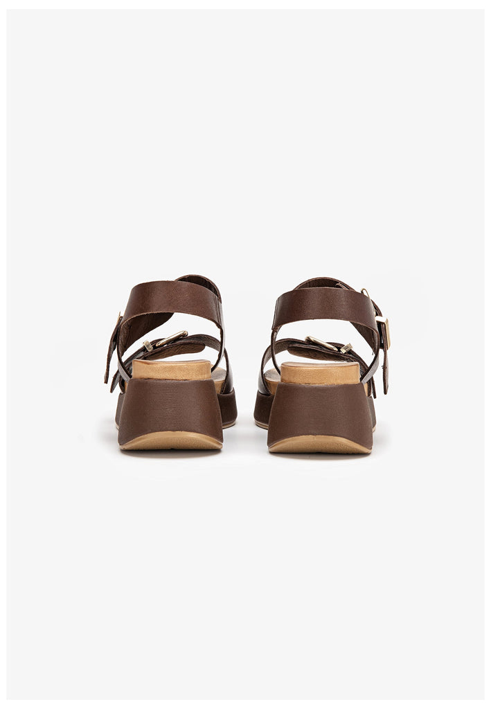 Inuovo Sandalen Glattleder Dunkelbraun