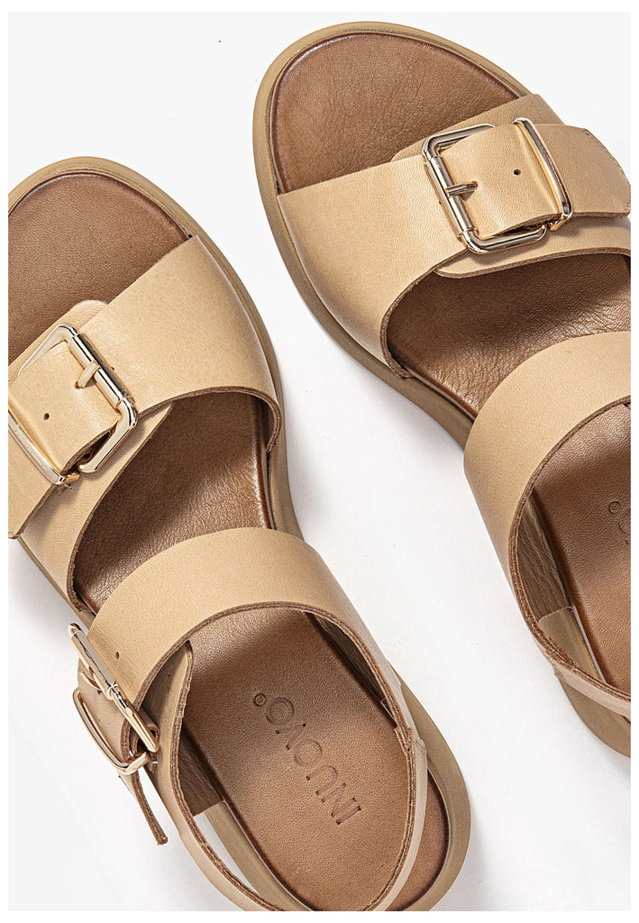 Inuovo Sandalen Glattleder Hellbraun