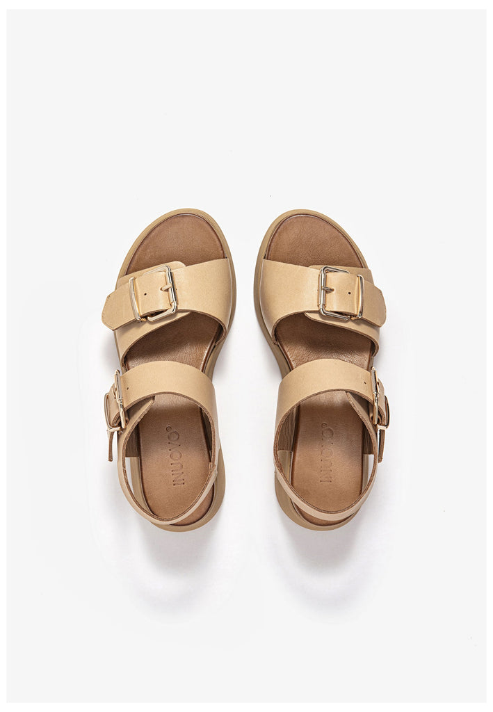 Inuovo Sandalen Glattleder Hellbraun