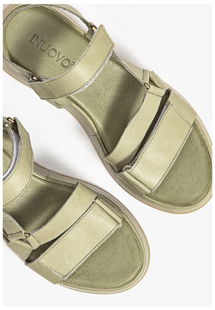 Inuovo Sandalen Glattleder Olive