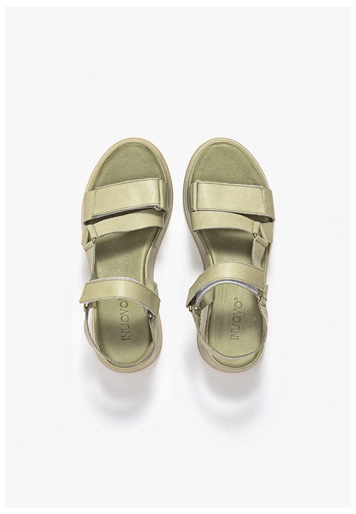 Inuovo Sandalen Glattleder Olive
