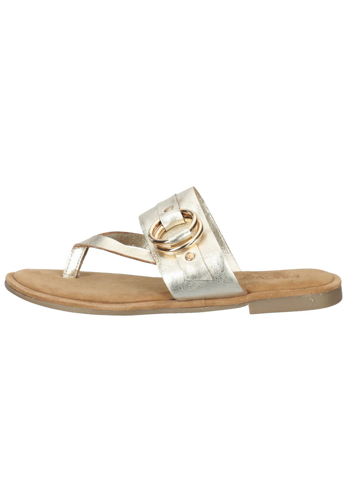 Sandalen Inuovo Zehensteg Leder Gold