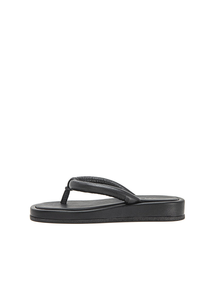 Sandalen Inuovo Zehensteg Leder Schwarz
