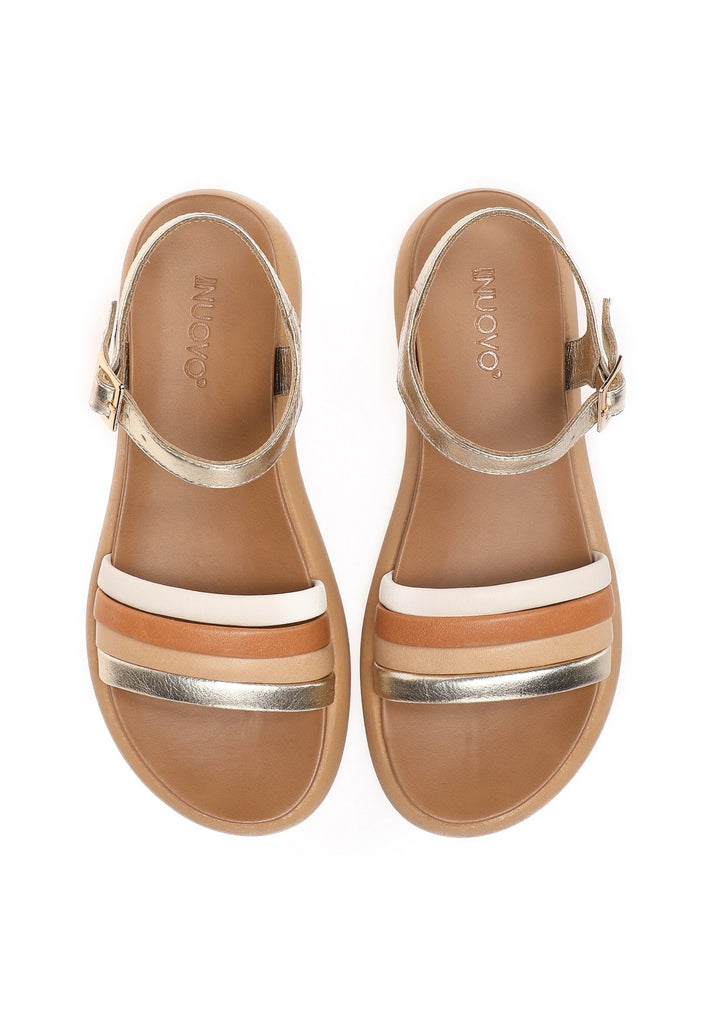 Inuovo Sandalen Leder Gold/Beige