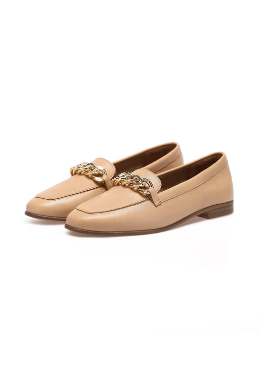 Inuovo Slipper Leder Hellbraun