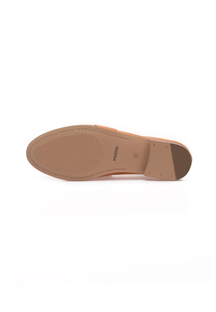 Inuovo Slipper Leder Mittelbraun