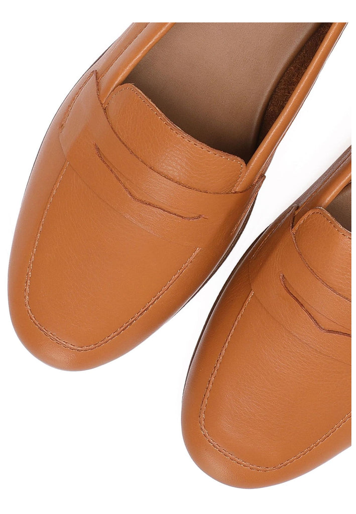 Inuovo Slipper Leder Mittelbraun