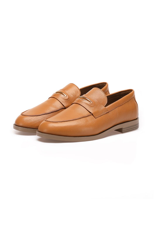 Inuovo Slipper Leder Mittelbraun