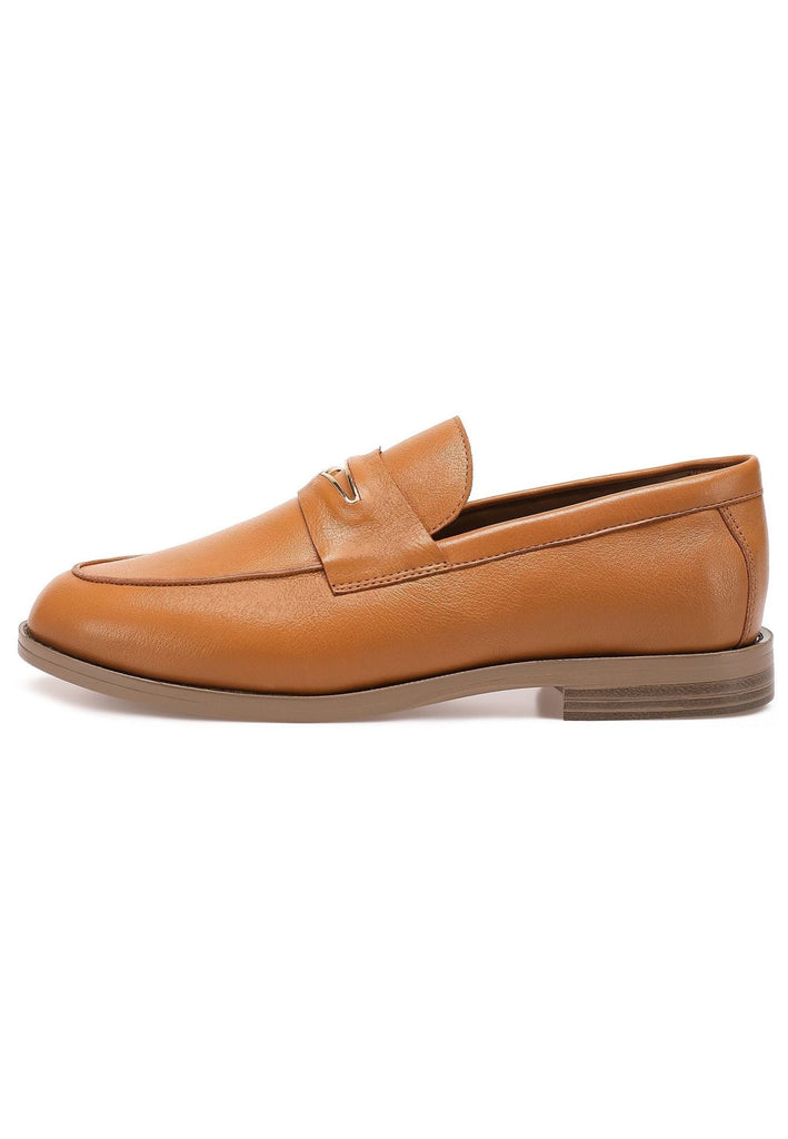 Inuovo Slipper Leder Mittelbraun
