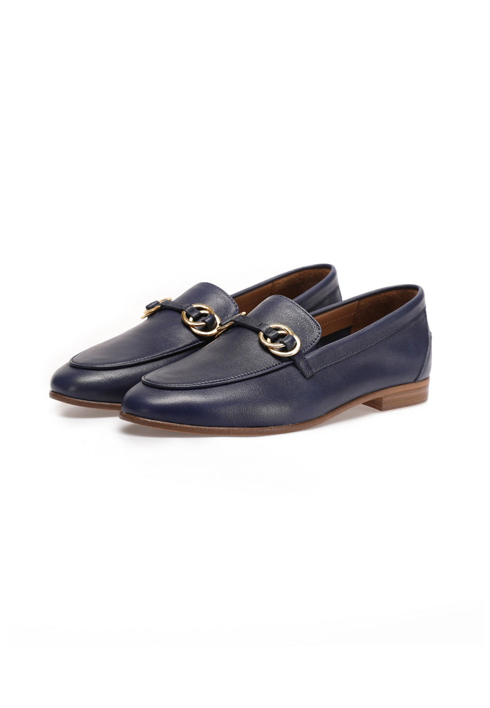 Inuovo Slipper Leder Navy