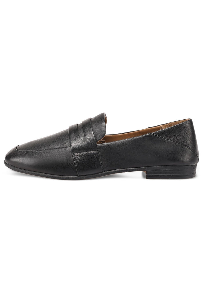 Inuovo Slipper Leder Schwarz