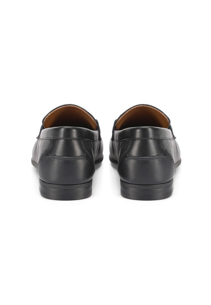 Inuovo Slipper Leder Schwarz