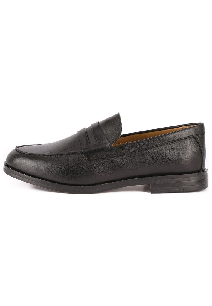 Inuovo Slipper Leder Schwarz
