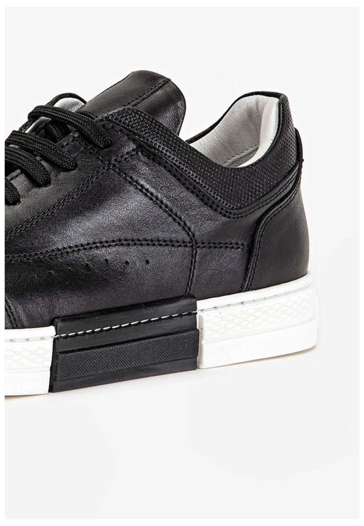 Inuovo Sneaker Leder Schwarz