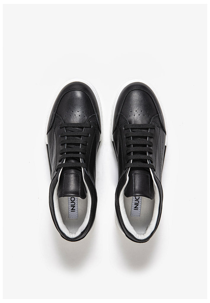 Inuovo Sneaker Leder Schwarz