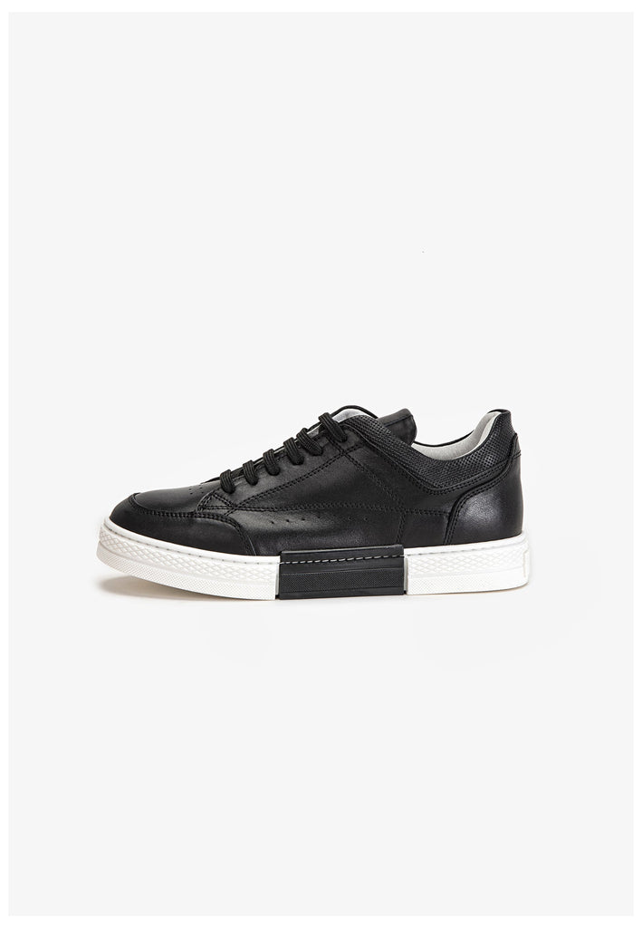 Inuovo Sneaker Leder Schwarz