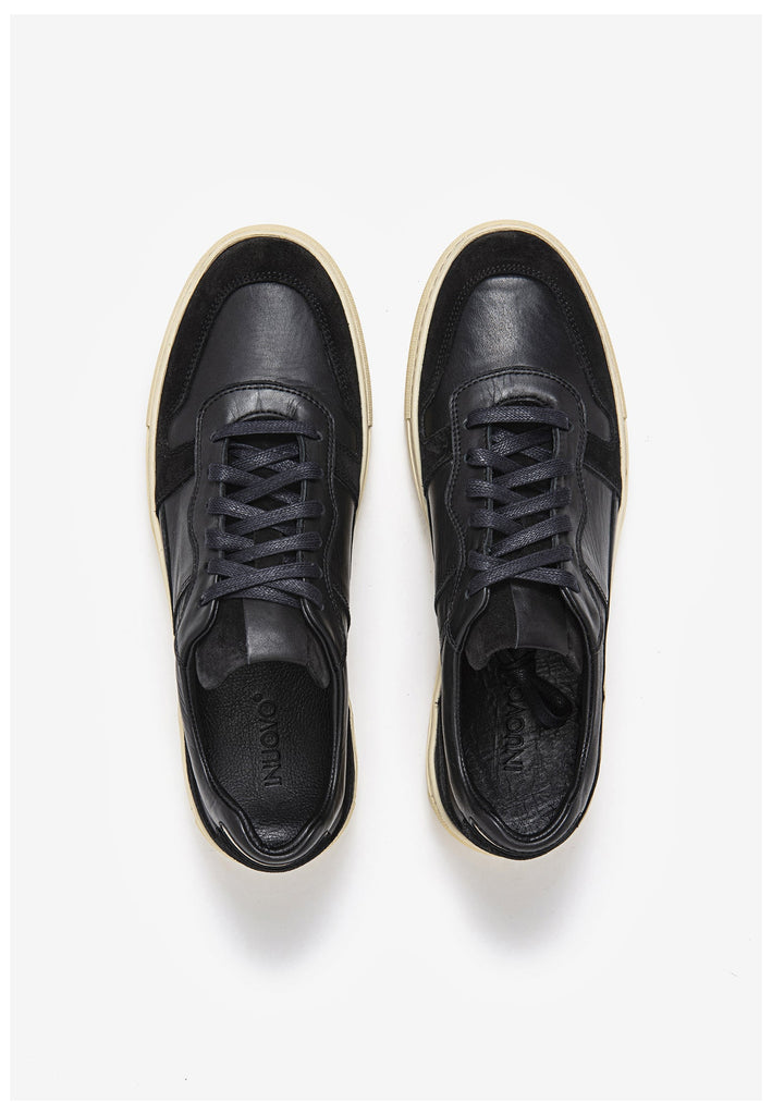Inuovo Sneaker Leder Schwarz