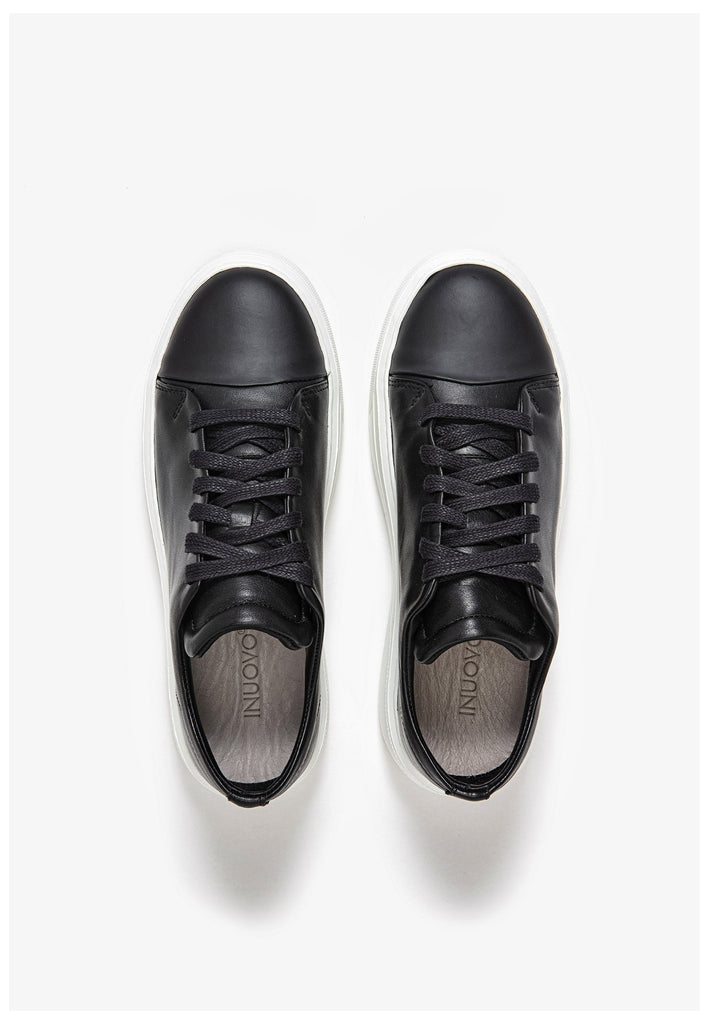 Inuovo Sneaker Leder Schwarz