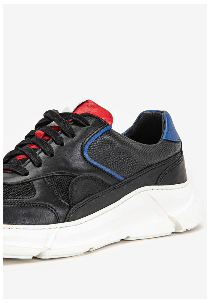 Inuovo Sneaker Leder Schwarz