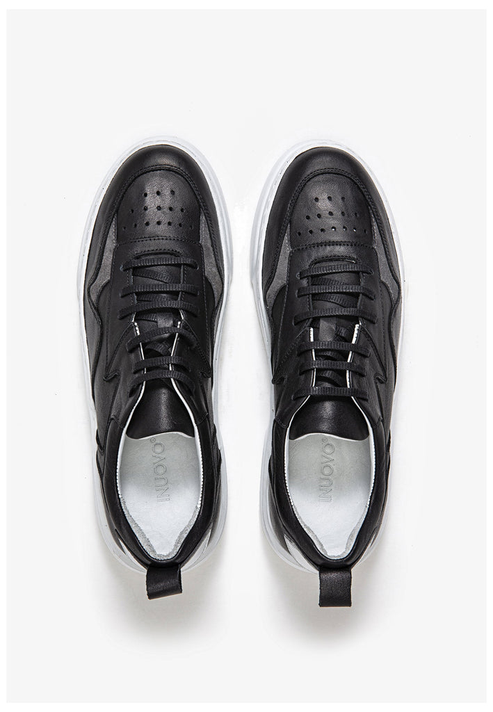 Inuovo Sneaker Leder Schwarz