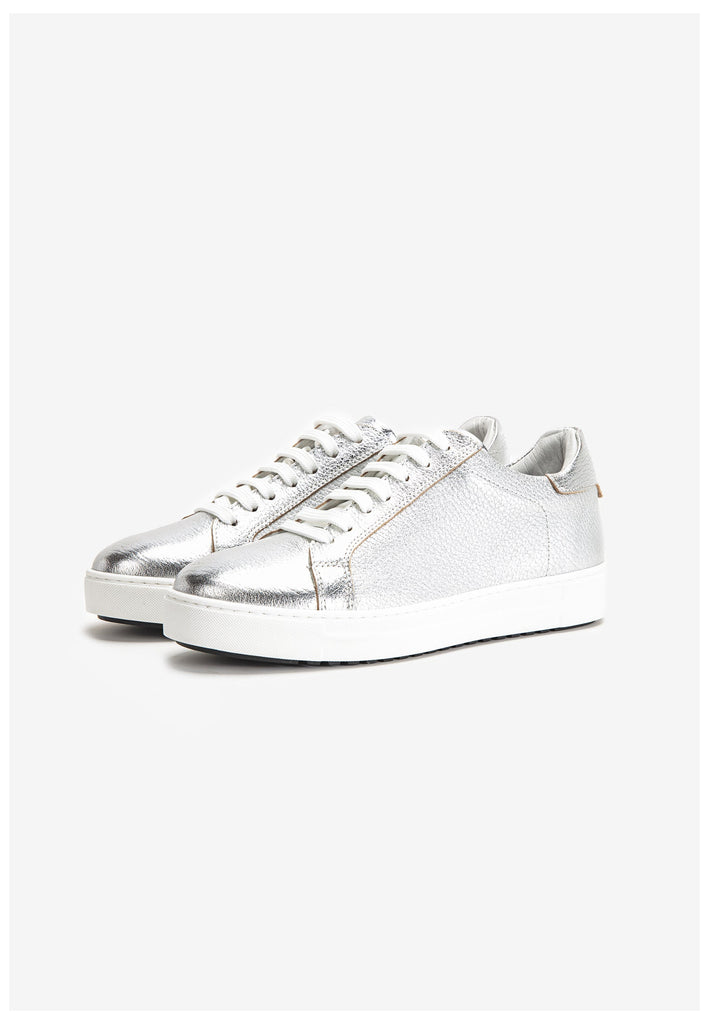 Inuovo Sneaker Leder Silber