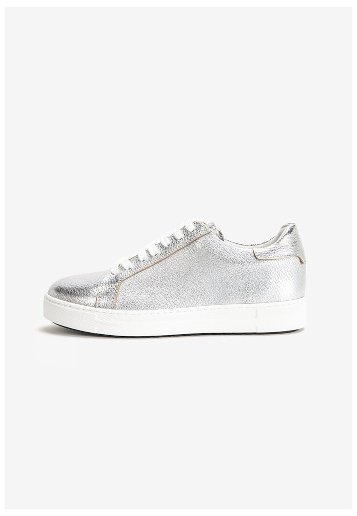 Inuovo Sneaker Leder Silber