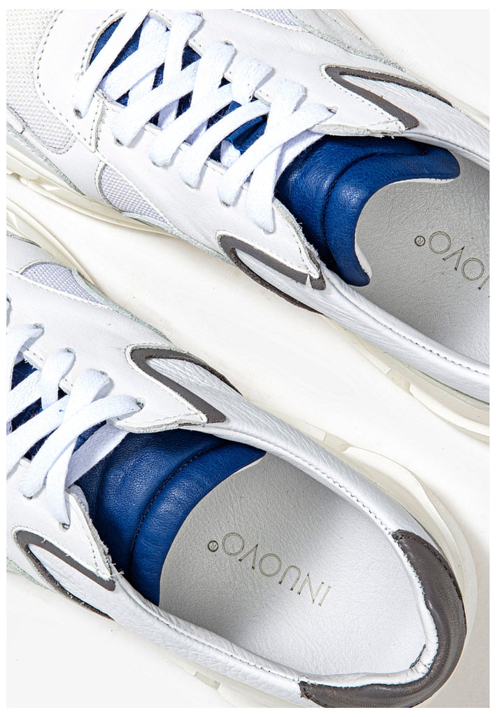 Inuovo Sneaker Leder Weiß/Blau