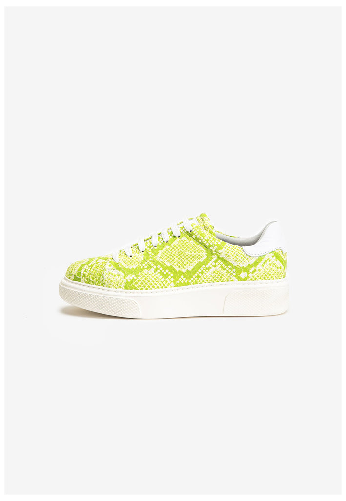 Inuovo Sneaker Leder Weiß/Gelb