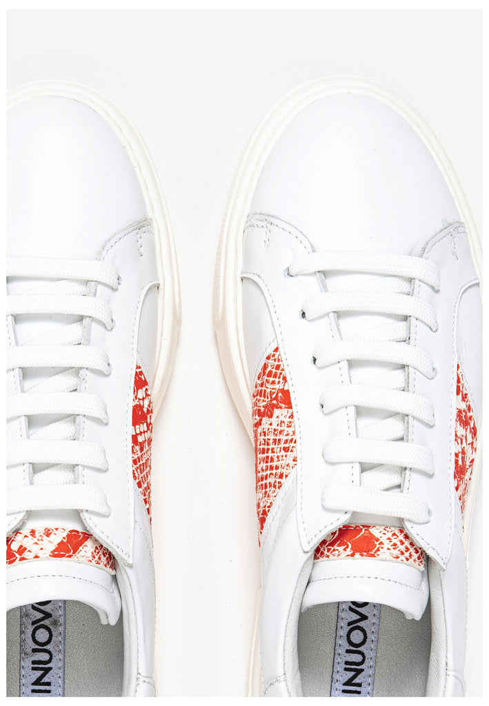 Inuovo Sneaker Leder Weiß/Rot