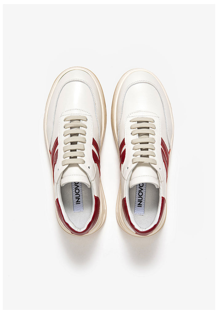 Inuovo Sneaker Leder Weiß/Rot