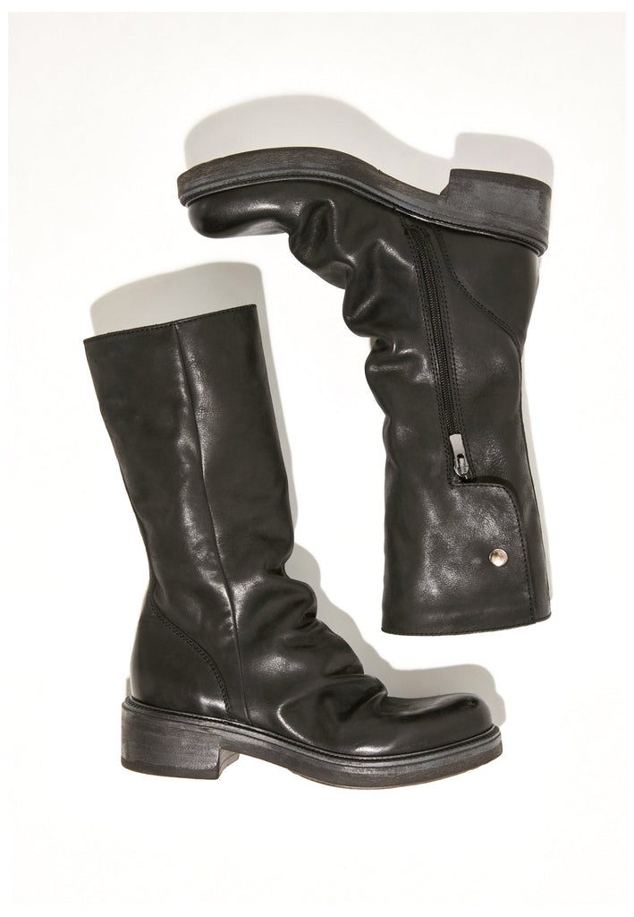 Inuovo Stiefel Glattleder Schwarz