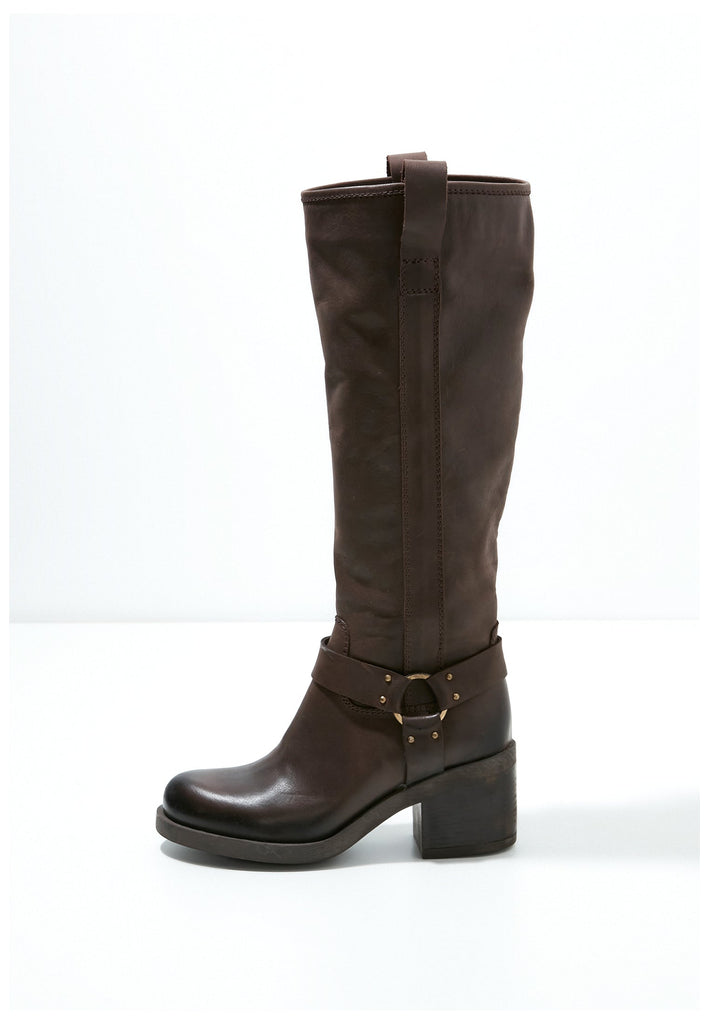 Inuovo Stiefel Leder Dunkelbraun