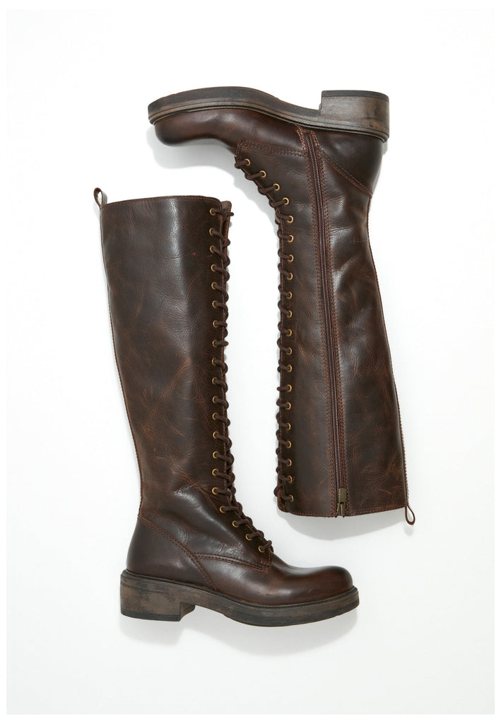 Inuovo Stiefel Leder Dunkelbraun