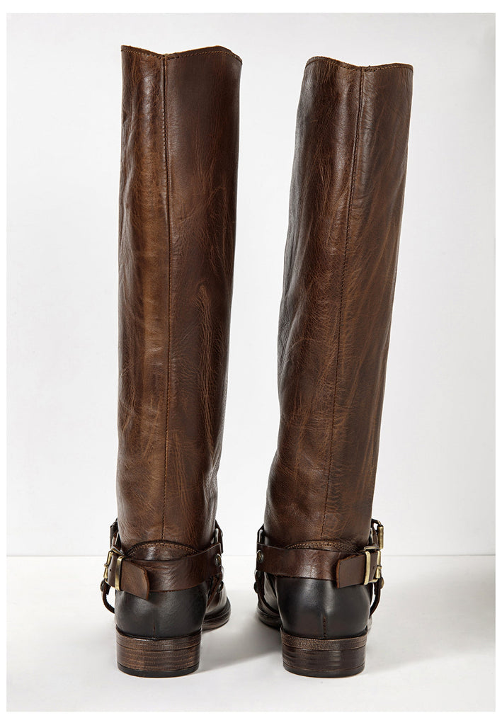 Inuovo Stiefel Leder Dunkelbraun