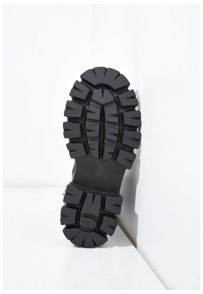 Inuovo Stiefel Leder Dunkelrot