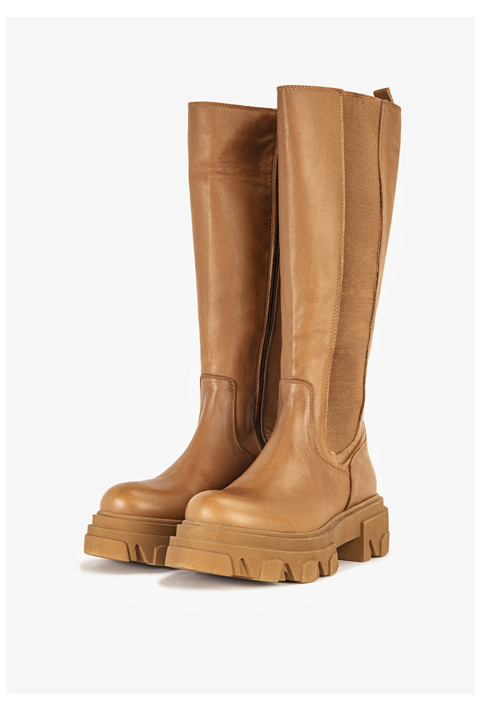 Inuovo Stiefel Leder Hellbraun