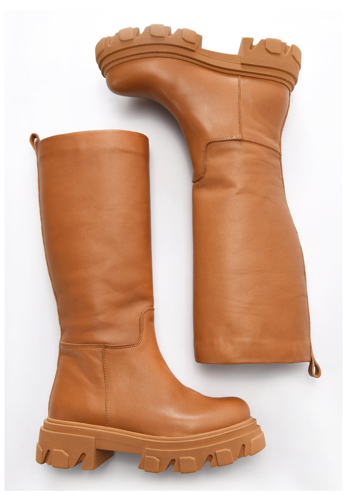 Inuovo Stiefel Leder Hellbraun