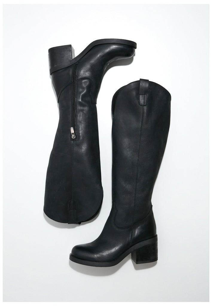 Inuovo Stiefel Leder Schwarz