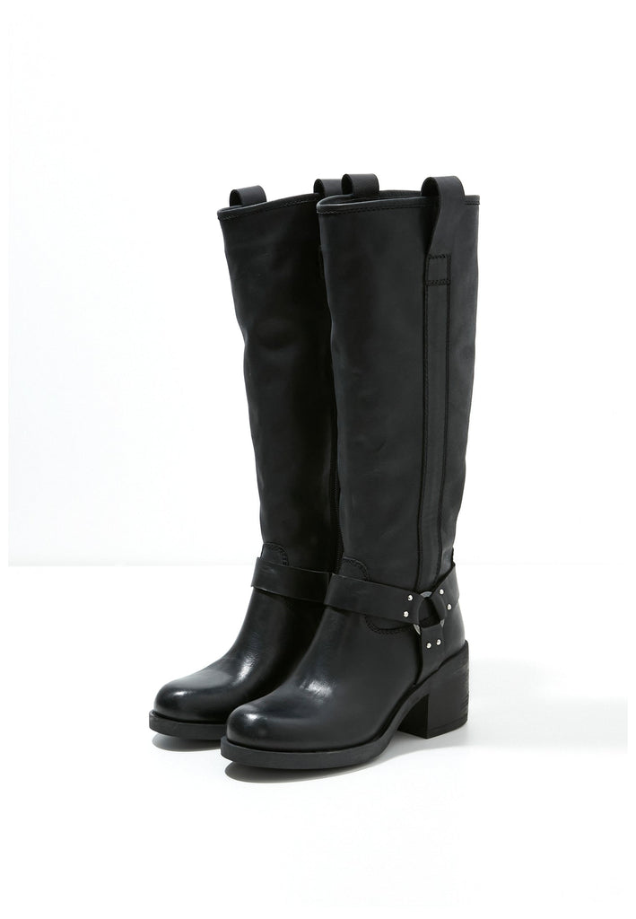 Inuovo Stiefel Leder Schwarz