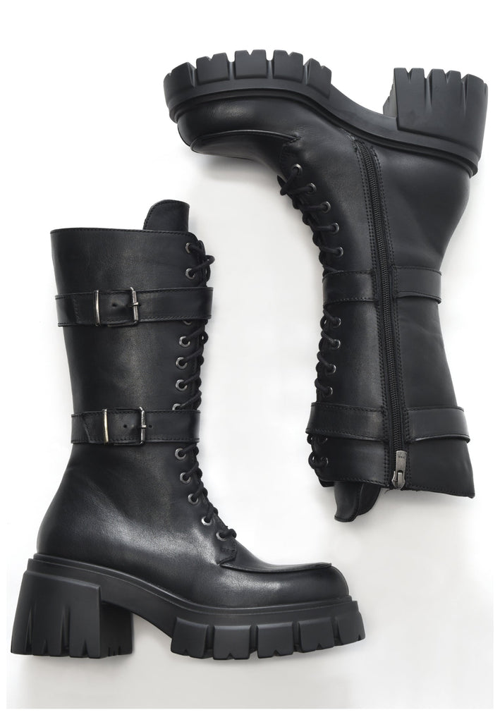 Inuovo Stiefel Leder Schwarz