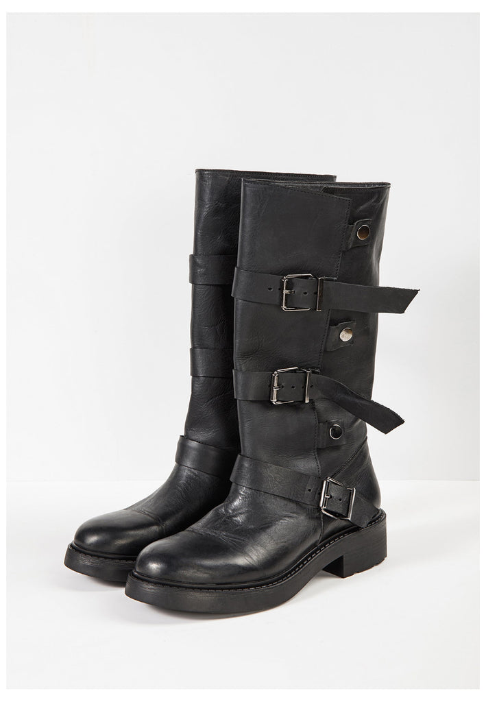 Inuovo Stiefel Leder Schwarz