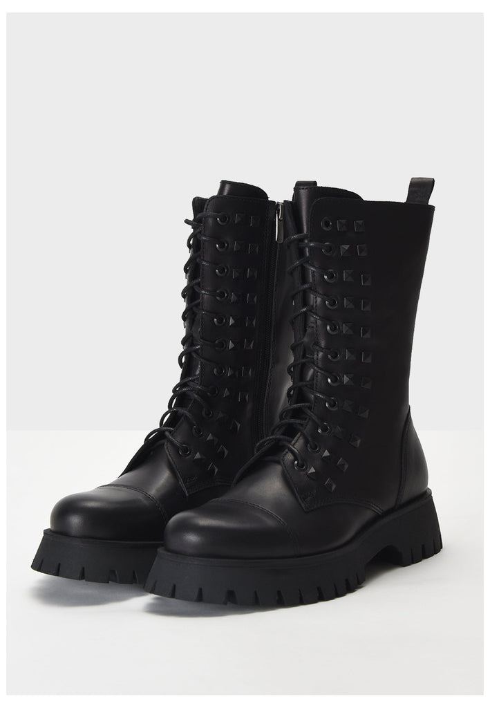 Inuovo Stiefel Leder Schwarz