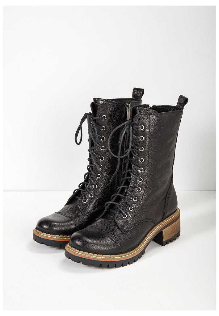 Inuovo Stiefel Leder Schwarz