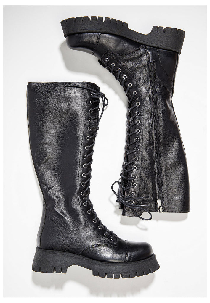 Inuovo Stiefel Leder Schwarz