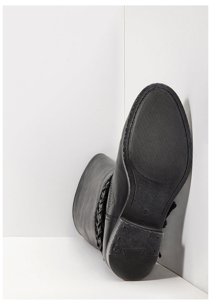 Inuovo Stiefel Leder Schwarz