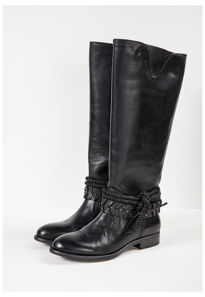 Inuovo Stiefel Leder Schwarz