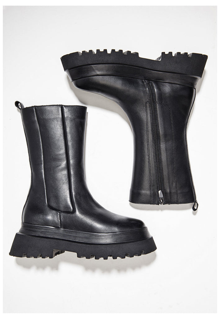 Inuovo Stiefel Leder Schwarz